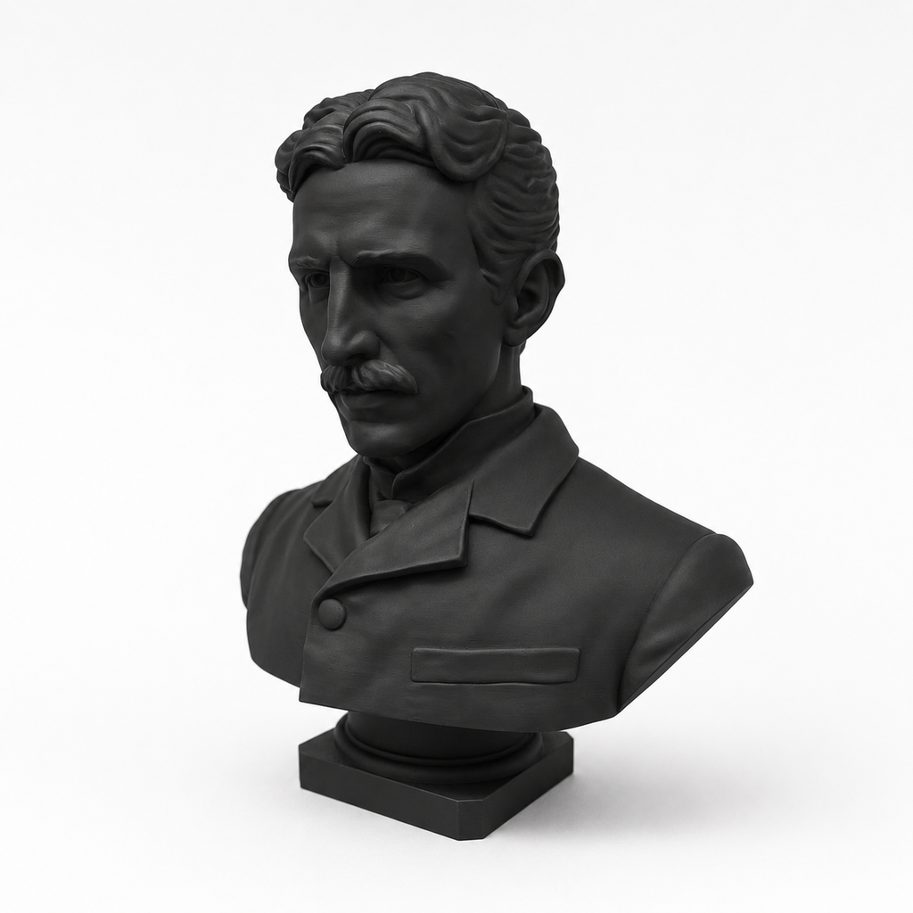 Nikola Tesla Büste – dekorative Produktansicht der Büste