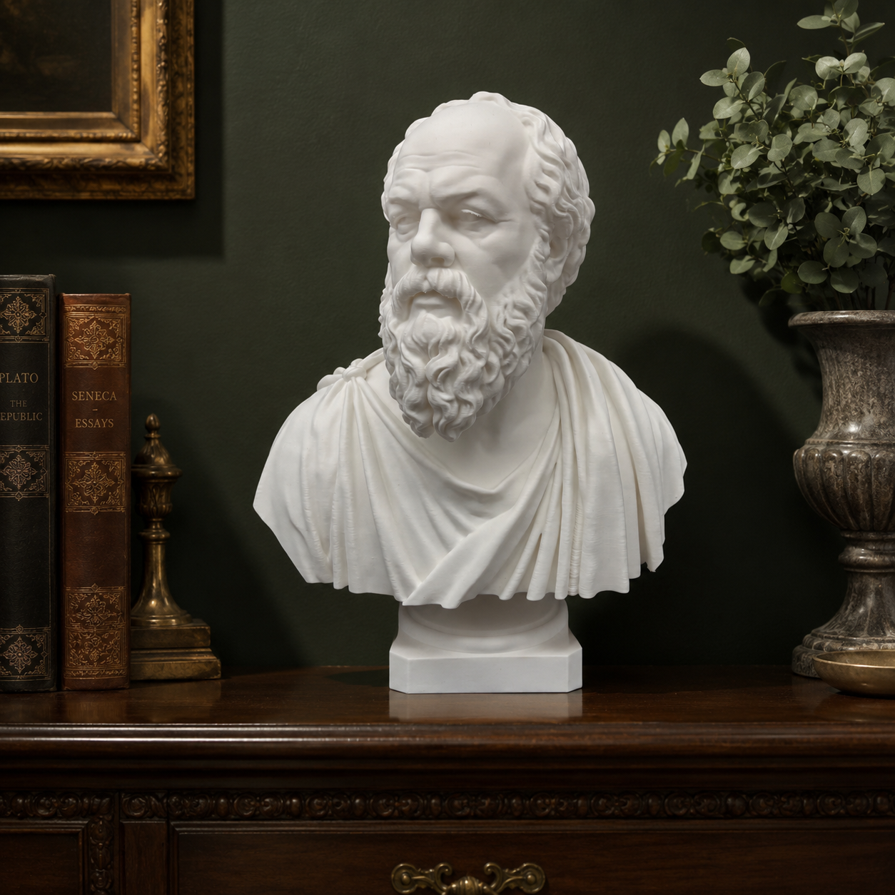Sokrates Büste – Hauptansicht der 3D-gedruckten Skulptur