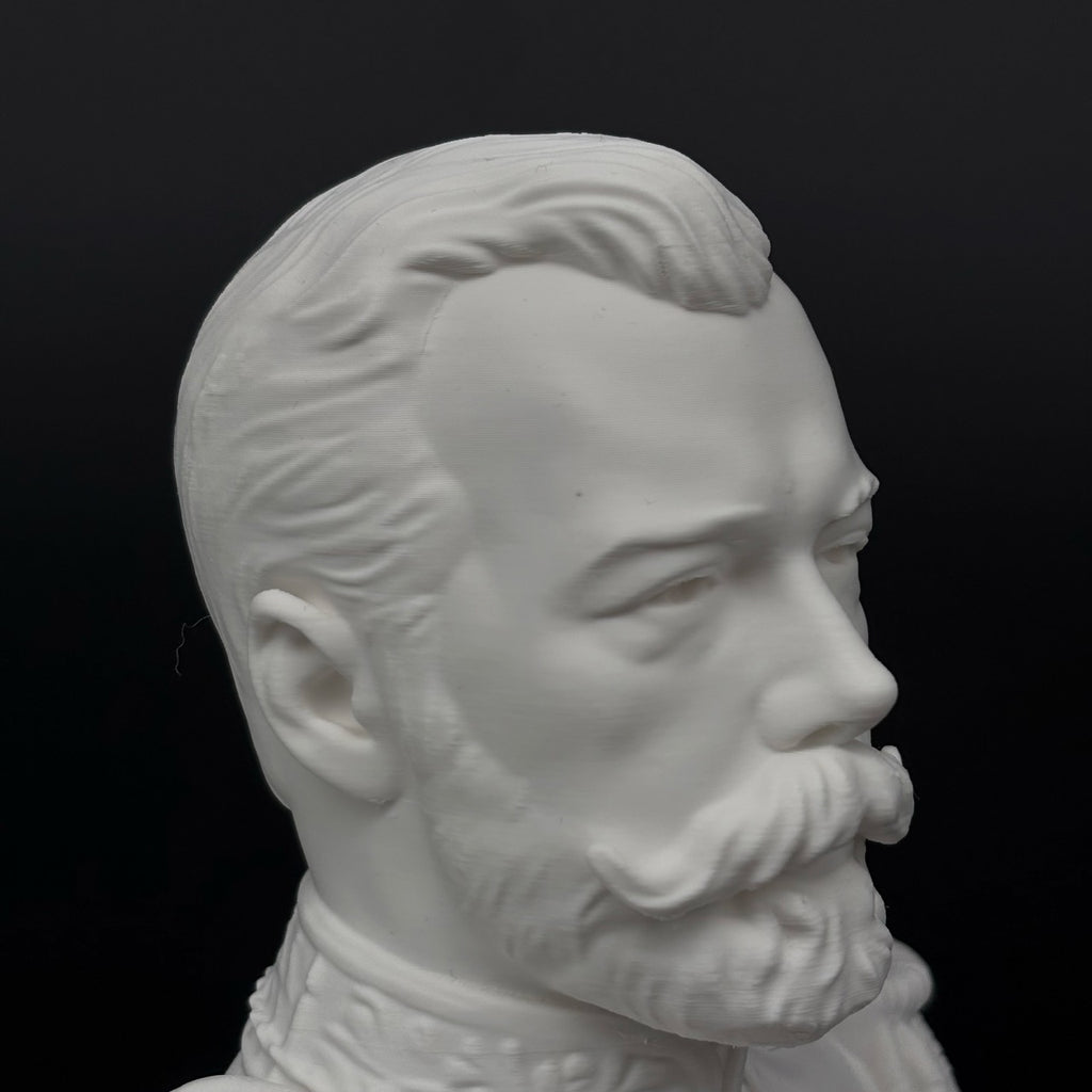 Zar Nikolaus II Büste – detailreiche 3D-gedruckte Dekoration