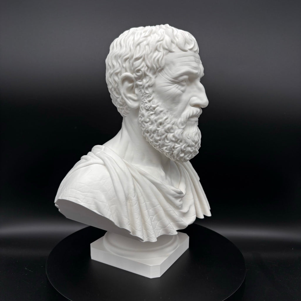 Platon Büste als antike Philosophen-Dekoration in Weiß
