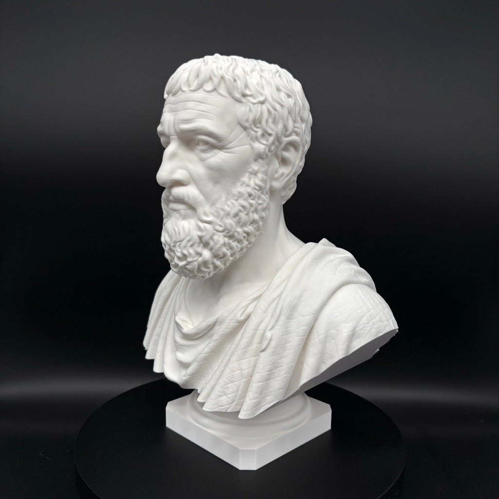 Weiße Philosophen-Büste von Platon als stilvolle Wohnraumdekoration
