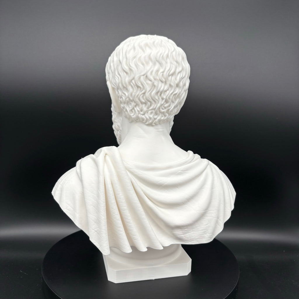 Klassische Büste des Philosophen Platon in zeitlosem Weiß
