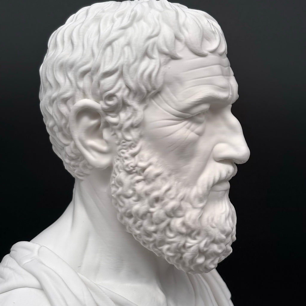 Weiße Platon Skulptur als dekoratives Sammlerstück