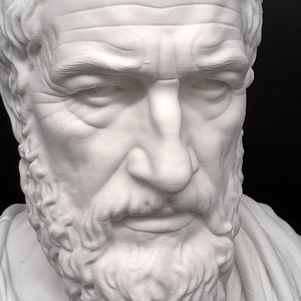 Klassische Platon Skulptur in Weiß als Wohnaccessoire und Sammlerstück