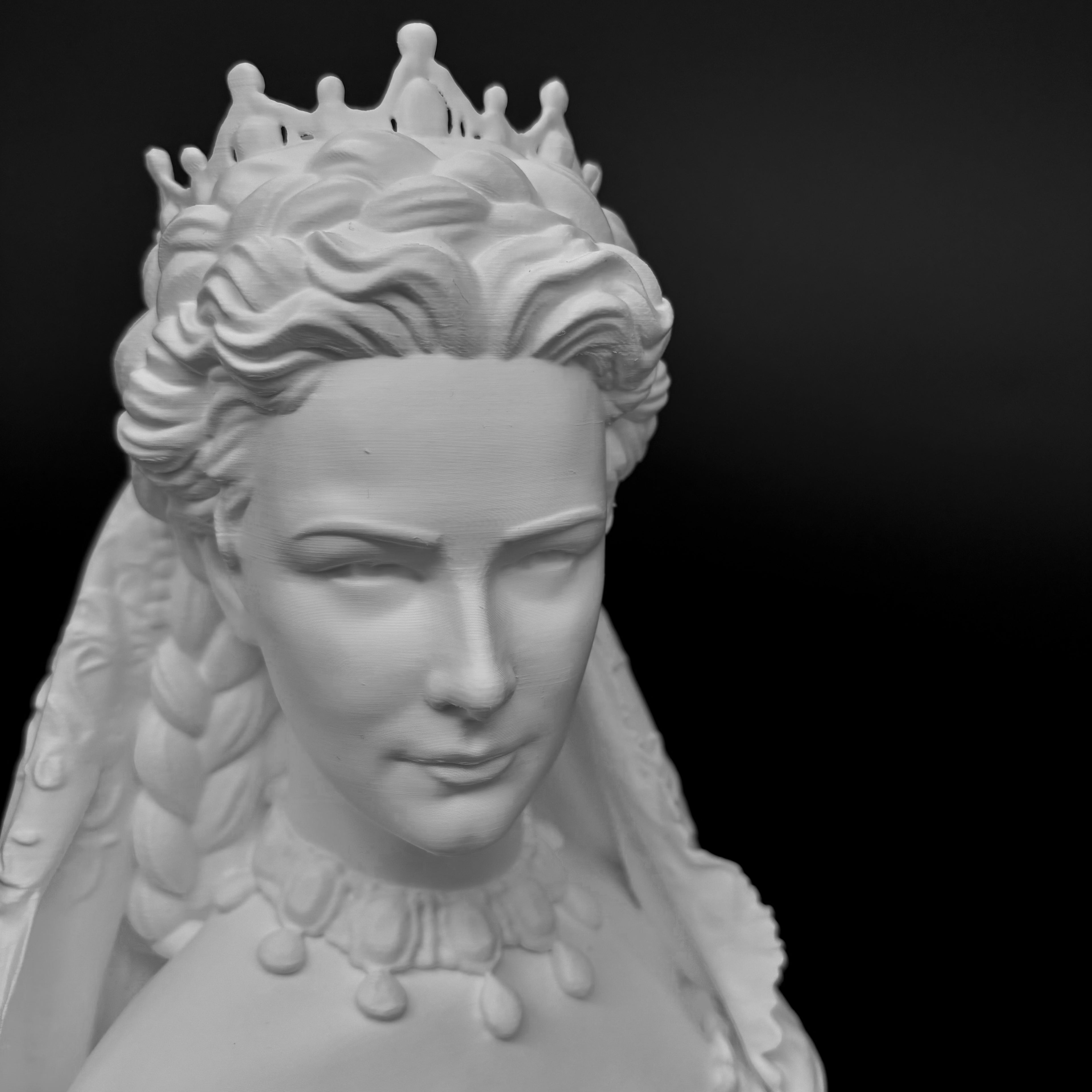 Empress Elisabeth of Austria at the Coronation - Bust