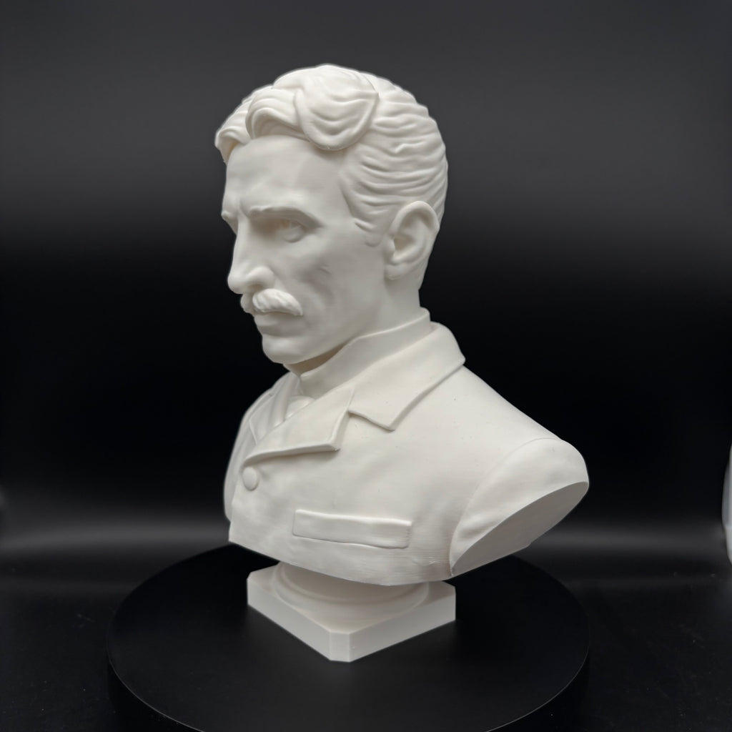 Nikola Tesla Büste – Detailansicht der Büste, Produktfoto 12