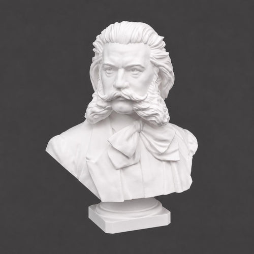 Johann Strauss II. Büste – junges Porträt des Wiener Komponisten – Produktfoto 2