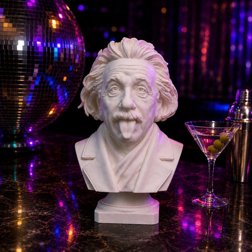 Albert Einstein mit ikonischem Ausdruck - Büste