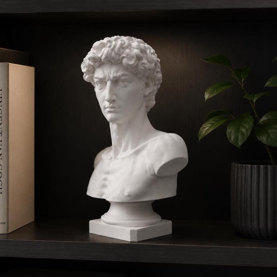 Michelangelos David inspirierte Büste
