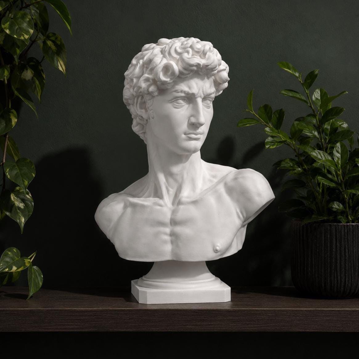 Michelangelos David inspirierte Büste